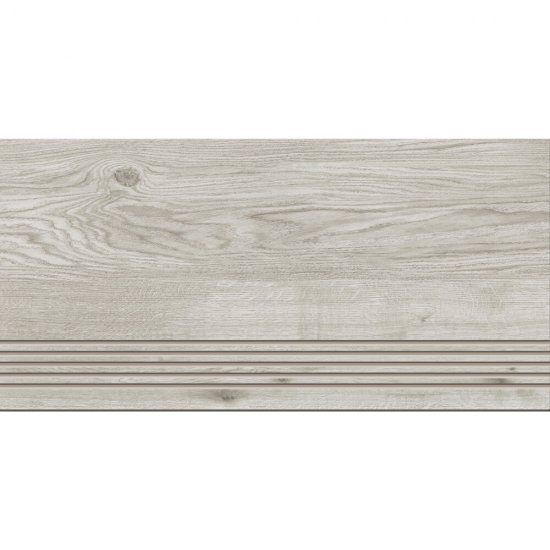 Gres Szkliwiony Stopnica Pinewood Light Grey Mat X Gat I