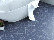 Płytki heksagonalne - geometria w łazience