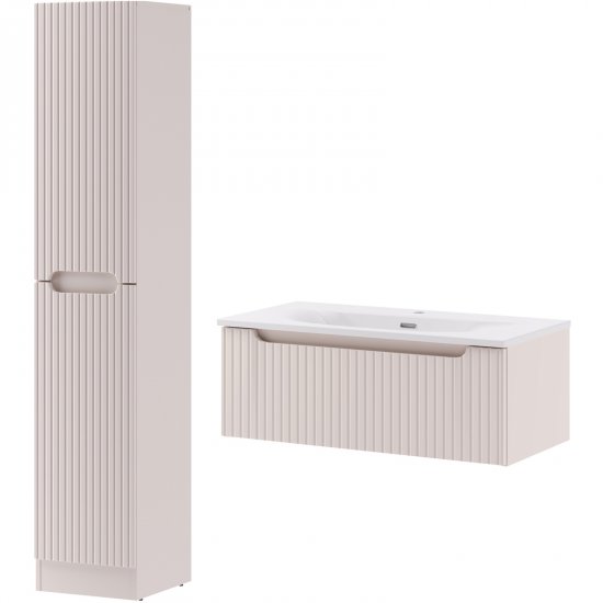 COMAD Zestaw mebli NOVA CASHMERE szafka z umywalką meblową SKY 80 cm, słupek 35 cm