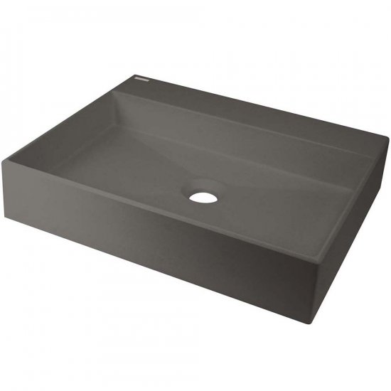 DEANTE Umywalka nablatowa CORREO 50x40 granitowa antracyt metalik CQR_TU5S