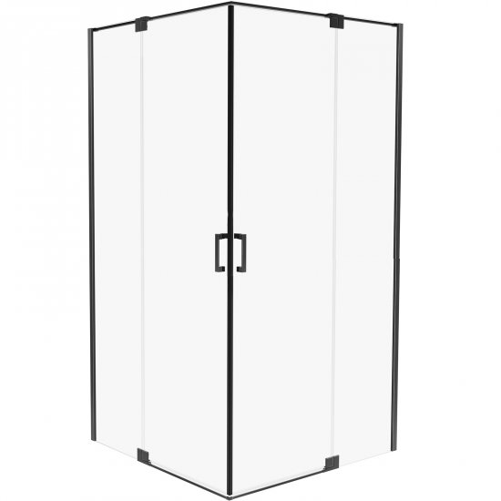 Kabina prysznicowa kwadratowa ALLURIA 2D BLACK MATT 100x100x200 TER-0195