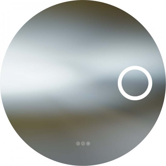 Lustro okrągłe LED LUX LIGHT 80 z włącznikiem dotykowym, lustrem powiększającym i matą grzewczą