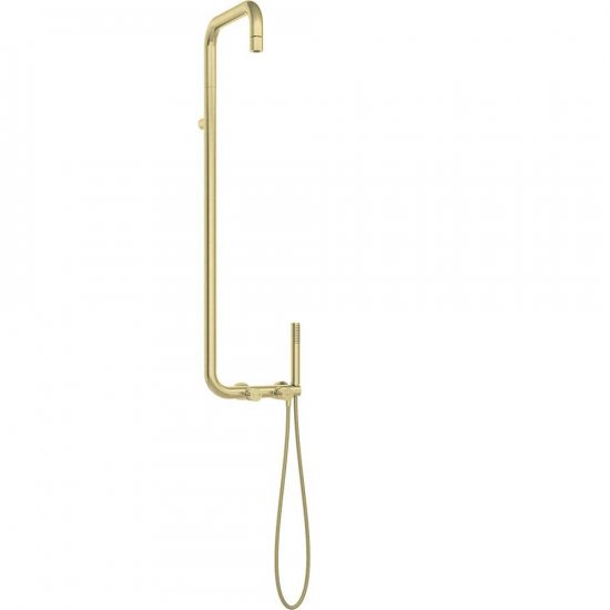 DEANTE Deszczownica SILIA HEXA z baterią prysznicową złoto szczotkowane NHS_R4XM