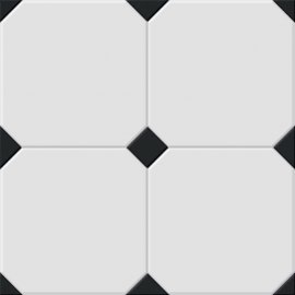 Gres szkliwiony hiszpański El Molino BETERA BLACK-WHITE mat 33,3x33,3 gat. I