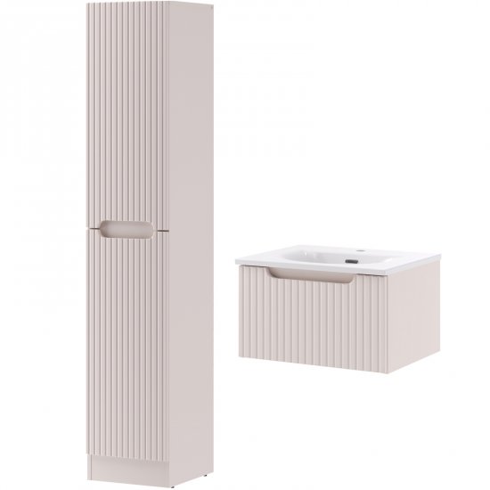 COMAD Zestaw mebli NOVA CASHMERE szafka z umywalką meblową SKY 50 cm, słupek 35 cm