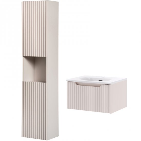 COMAD Zestaw mebli NOVA CASHMERE szafka z umywalką meblową SKY 50 cm, słupek 30 cm