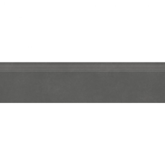Gres zdobiony stopnica OPTIMUM graphite mat 29,8x119,8 gat. I