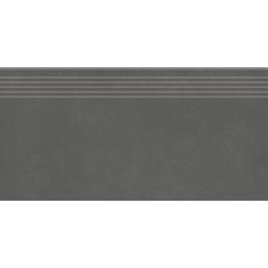 Gres zdobiony stopnica OPTIMUM graphite mat 29,8x59,8 gat. I