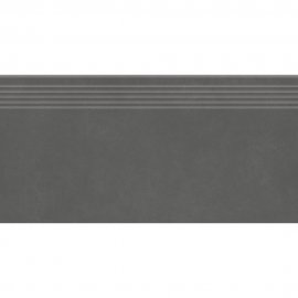 Gres zdobiony stopnica OPTIMUM graphite mat 29,8x59,8 gat. I