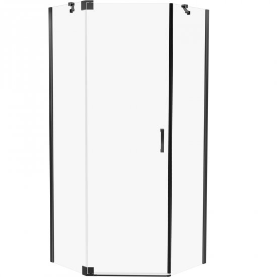 Kabina prysznicowa pięciokątna ALLURIA 1D BLACK MATT 100x80x200 TER-0227