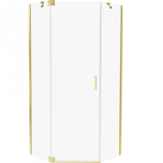 Kabina prysznicowa pięciokątna ALLURIA 1D GOLD SHINE 90x90x200 TER-0229