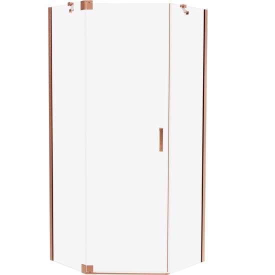 Kabina prysznicowa pięciokątna ALLURIA 1D COPPER BRUSHED 100x80x200 TER-0233