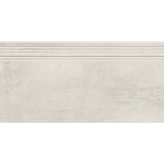 Gres szkliwiony stopnica GRAVA white mat 29,8x59,8 gat. I