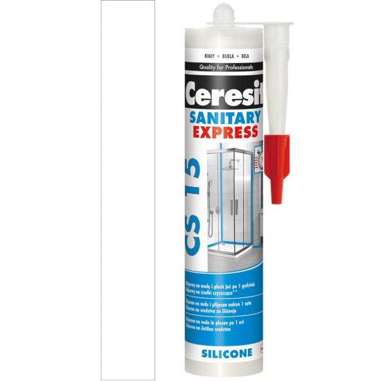 Silikon sanitarny CERESIT CS 15 Express White 280 ml