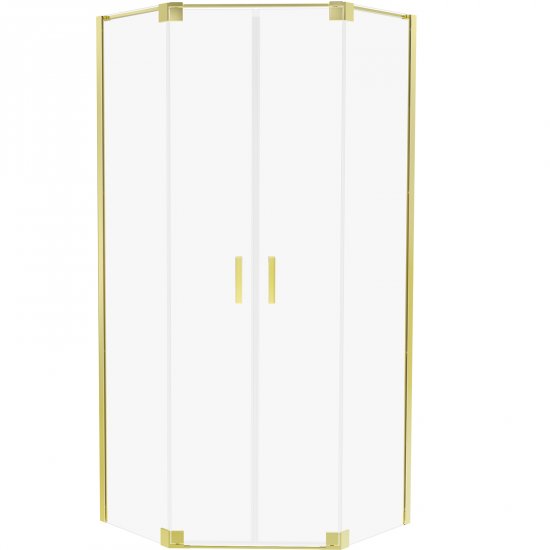 Kabina prysznicowa pięciokątna ALLURIA 2D GOLD SHINE 90x90x200 TER-0239