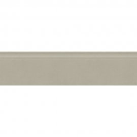 Gres zdobiony stopnica OPTIMUM light grey mat 29,8x119,8 gat. I