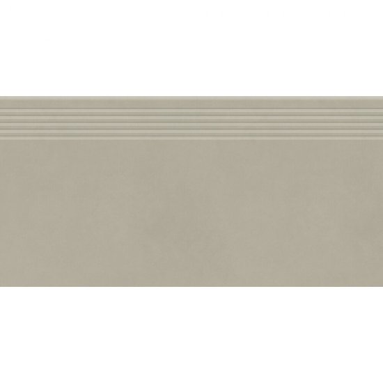 Gres zdobiony stopnica OPTIMUM light grey mat 29,8x59,8 gat. I