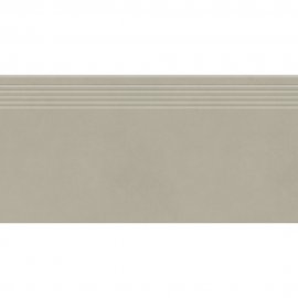 Gres zdobiony stopnica OPTIMUM light grey mat 29,8x59,8 gat. I