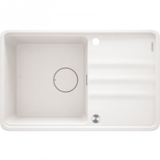 DEANTE Zlewozmywak granitowy MOMI 1-komorowy z ociekaczem alabaster ZKM_A113