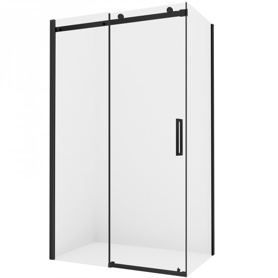 Kabina prysznicowa prostokątna ARIA BLACK przesuwna 120x80x200 TER-0116