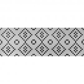Płytka ścienna mozaika PRET A PORTER white-black glossy 25x75 gat. I