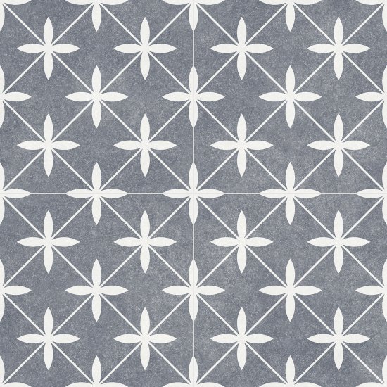 Płytka podłogowa hiszpańska Superceramica HIDRAULICOS POOLE azul mat 45x45 gat. I
