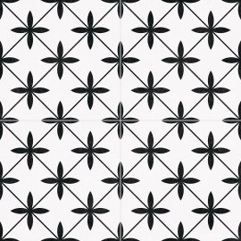 Płytka podłogowa hiszpańska Superceramica HIDRAULICOS POOLE white mat 45x45 gat. I