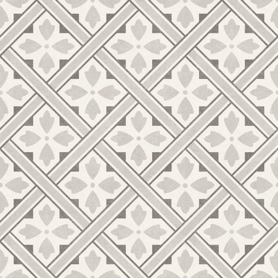 Płytka podłogowa hiszpańska Superceramica HIDRAULICOS ALHAMBRA grey mat 45x45 gat. I