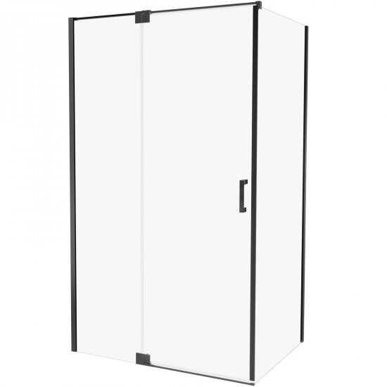 Kabina prysznicowa prostokątna ALLURIA 1D BLACK MATT 100x90x200 TER-0151