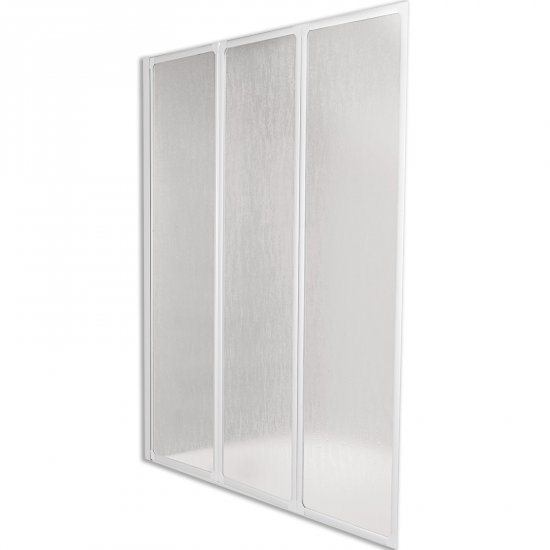 KFA Parawan nawannowy STANDARD 122x139 cm 3-elementowy biały szkło szronione 170-04010P