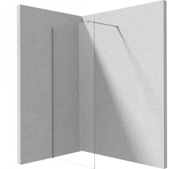 DEANTE Ścianka prysznicowa PRIZMA walk-in 100x195 stal szczotkowana KTJ_F30P
