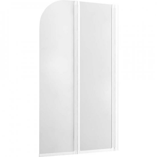 KFA Parawan nawannowy MODERN 82x140 cm 2-elementowy biały szkło transparentne 170-06965P