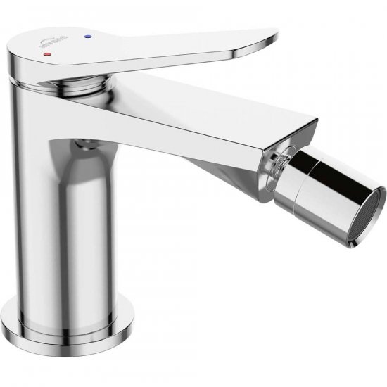 INVENA Bateria bidetowa stojąca ALONIA z korkiem click-clack chrom BB-70-001-V