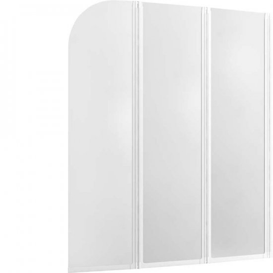KFA Parawan nawannowy MODERN 121x140 cm 3-elementowy biały szkło transparentne 170-06953P