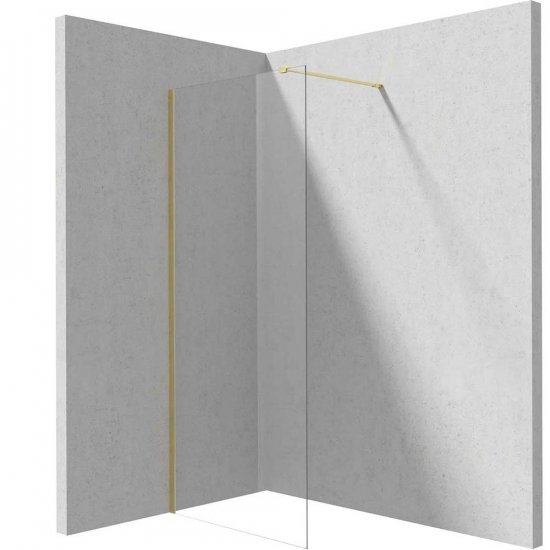 DEANTE Ścianka prysznicowa PRIZMA walk-in 100x195 złoto szczotkowane KTJ_R30P