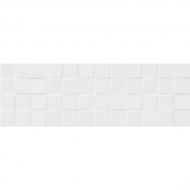 Płytka ścienna SIMPLE ART white cubes structure glossy 19,8x59,8 gat. I