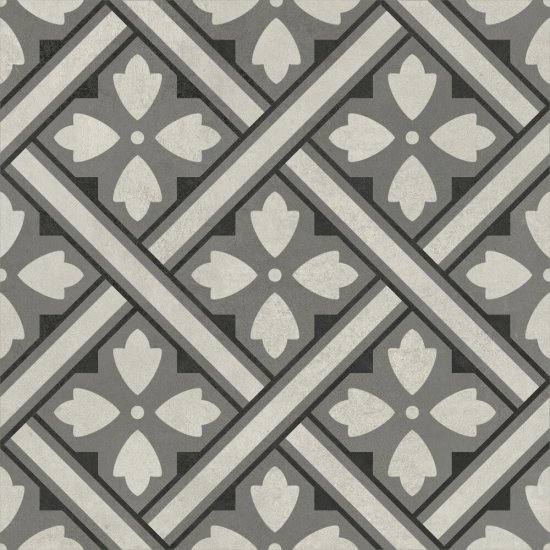 Gres szkliwiony dekor LAURENT mix 3 grey mat 18,6x18,6 Golden Tile gat. I