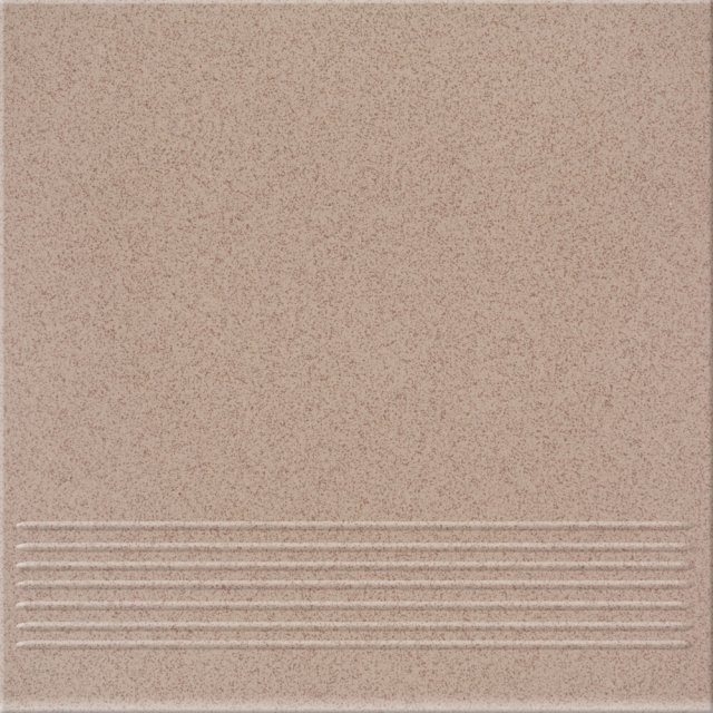 Gres techniczny stopnica LOTOS beige-brown mat 29,7x29,7 gat. I