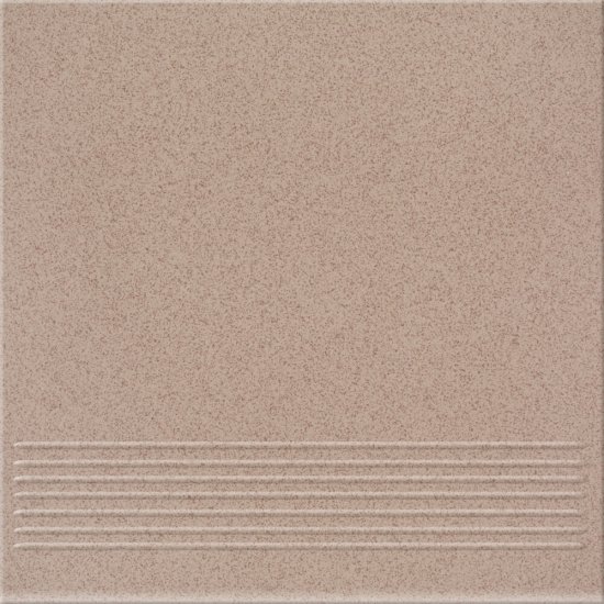 Gres techniczny stopnica LOTOS beige-brown mat 29,7x29,7 gat. I