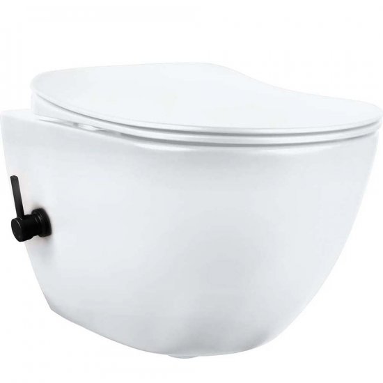 DEANTE Miska WC podwieszana PEONIA z funkcją bidetu i baterią mieszaczową biała CBP_6WNW