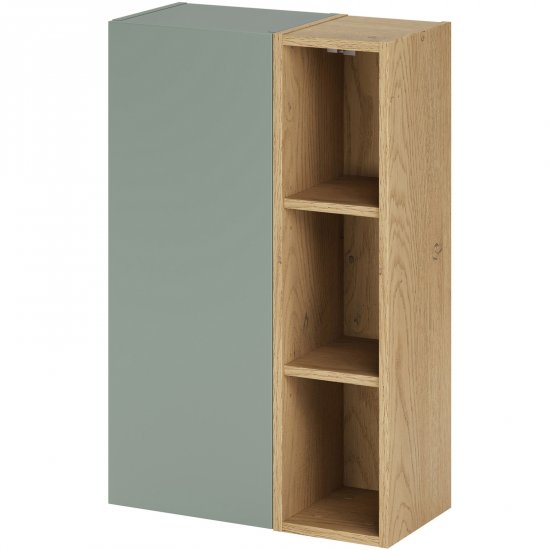 COMAD Szafka łazienkowa wisząca ASTER GREEN 30 cm, regał CREMONA 20 cm