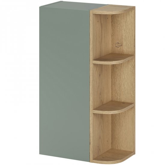 COMAD Szafka łazienkowa wisząca ASTER GREEN 30 cm, regał CREMONA 15 cm