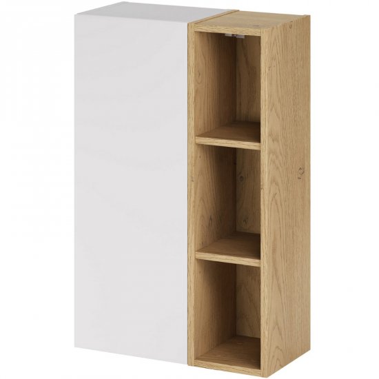 COMAD Szafka łazienkowa wisząca ASTER WHITE 30 cm, regał CREMONA 20 cm