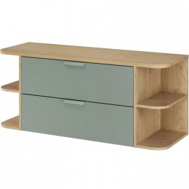 COMAD Zestaw mebli ASTER GREEN szafka z blatem OVALIA CREMONA 120 cm, 2 szafki CREMONA
