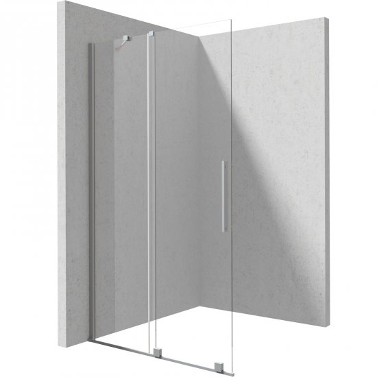 DEANTE Ścianka prysznicowa PRIZMA walk-in przesuwna 80x195 cm stal szczotkowana KTJ_F38R