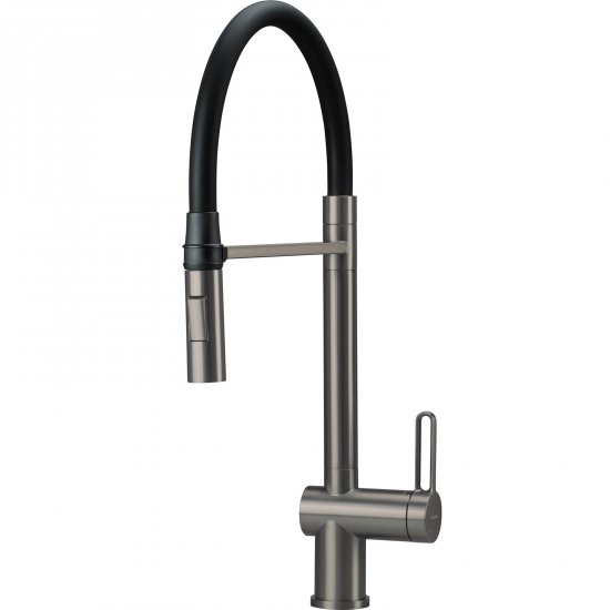 DEANTE Bateria kuchenna stojąca MAGNETIC z elastyczną wylewką titanium BRM_D72M