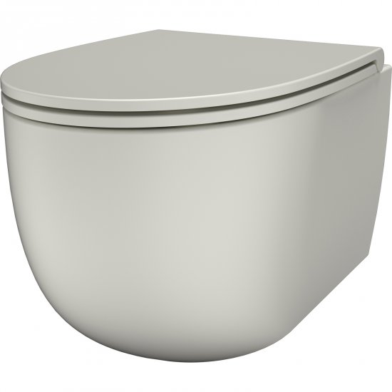 SDR CERAMICHE Miska podwieszana BULL PANNA bezkołnierzowa wirowa z deską wolnoopadającą