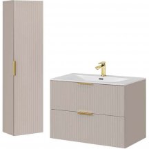 COMAD Zestaw mebli ADEL CASHMERE szafka z umywalką meblową SKY 80 cm, słupek 35 cm