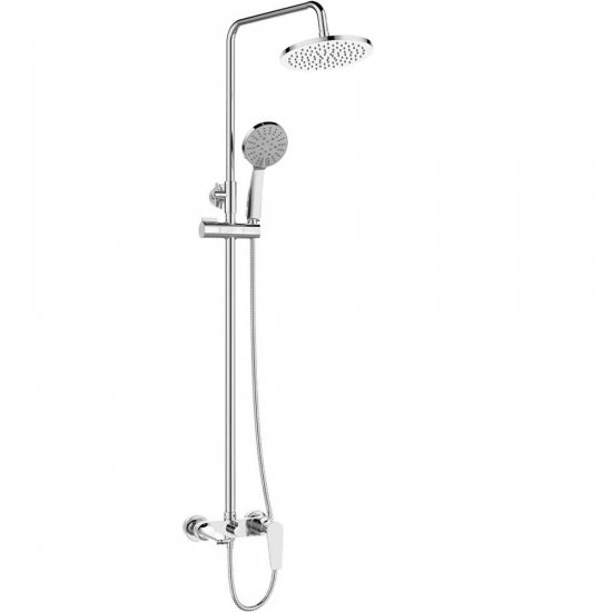 INVENA Deszczownica DOKOS z baterią wannową chrom AU-19-B01-V