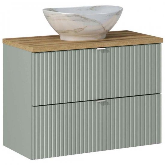 COMAD Zestaw mebli LINE REED GREEN szafka z blatem WOTAN 80 cm, umywalka PATI